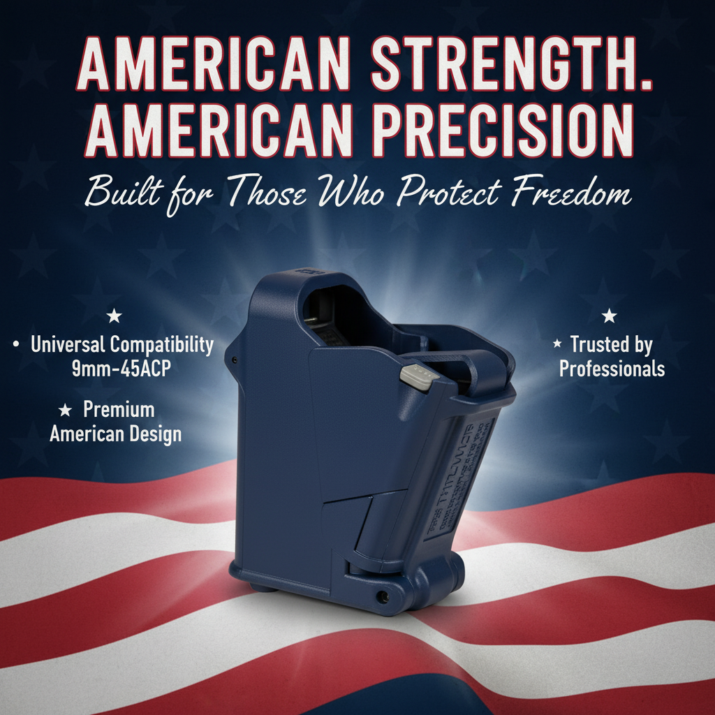 TacticPower Universal Pistol Magazine Loader - 9mm to 45ACP - American Strength and Precision - Premium American Design - Trusted by Professionals
