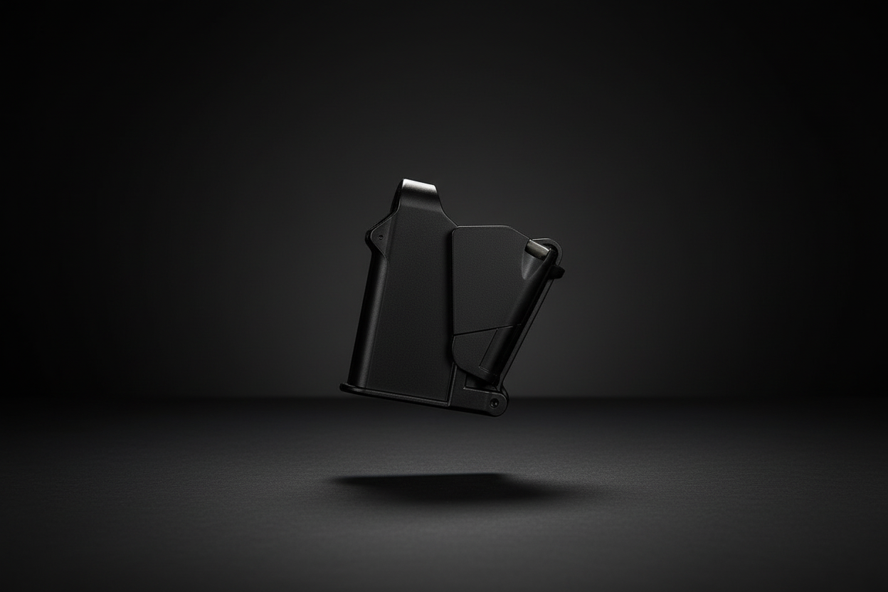 TacticPower Universal Pistol Magazine Loader in Black - Professional Speed Loader for 9mm to .45ACP Magazines