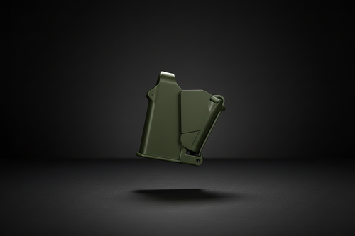 TacticPower Universal Pistol Magazine Loader in Military Green - Professional Speed Loader for 9mm to .45ACP Magazines