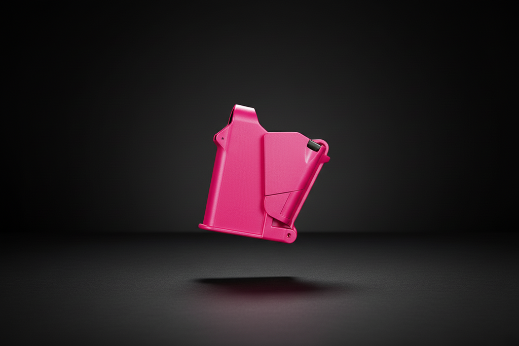 TacticPower Universal Pistol Magazine Loader in Pink - Universal Speed Loader for 9mm to .45ACP Pistol Magazines
