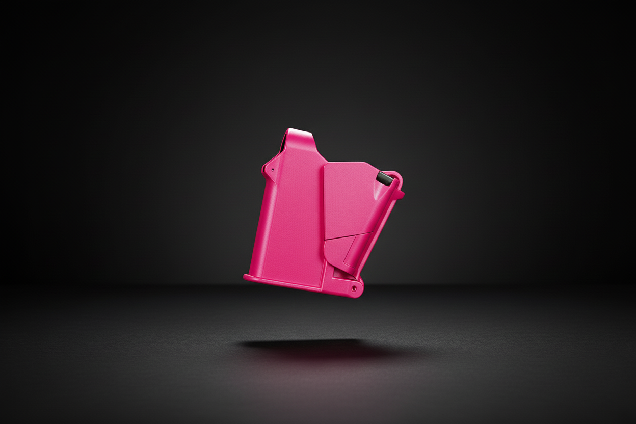 TacticPower Universal Pistol Magazine Loader in Pink - Universal Speed Loader for 9mm to .45ACP Pistol Magazines