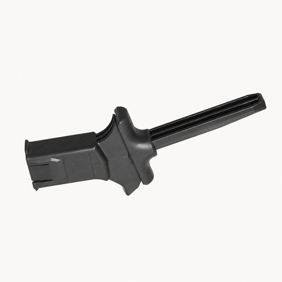 TacticPower Universal Pistol Magazine Loader – black polymer body, angled product view showing rail guide and magazine clamp