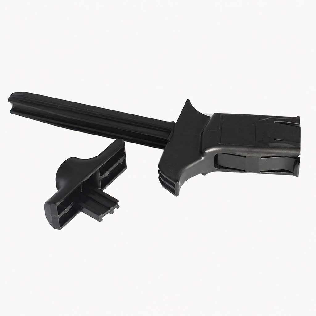 TacticPower Universal Pistol Magazine Loader – two-piece components shown disassembled, rail guide and magazine body
