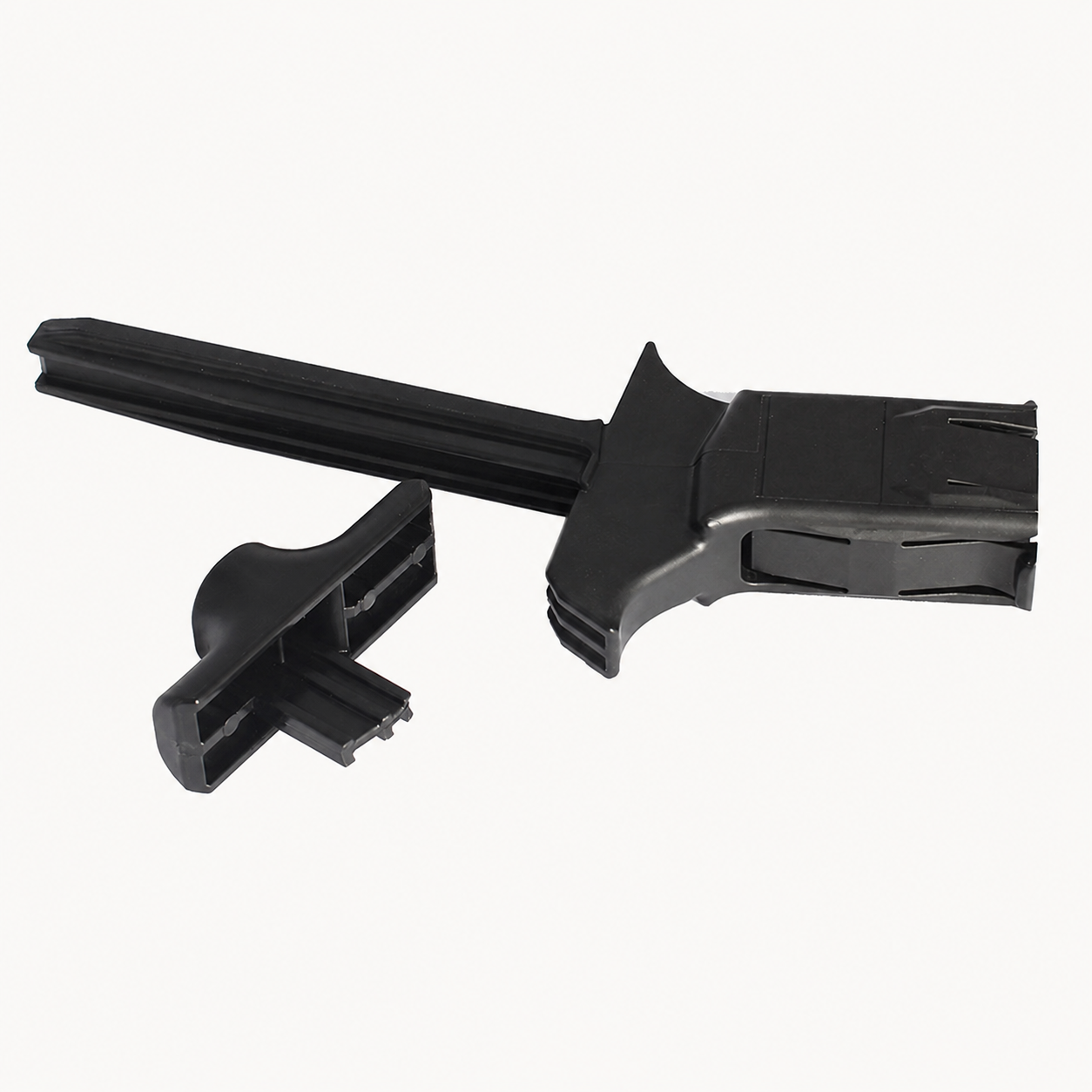 TacticPower Universal Pistol Magazine Loader – two-piece components shown disassembled, rail guide and magazine body