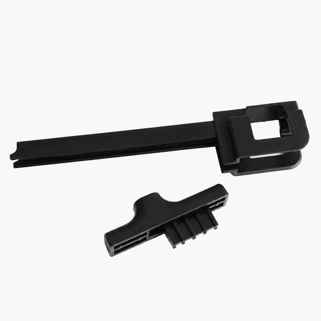 TacticPower Universal Rifle Magazine Loader – two-piece components shown separately, rail guide and magazine clamp