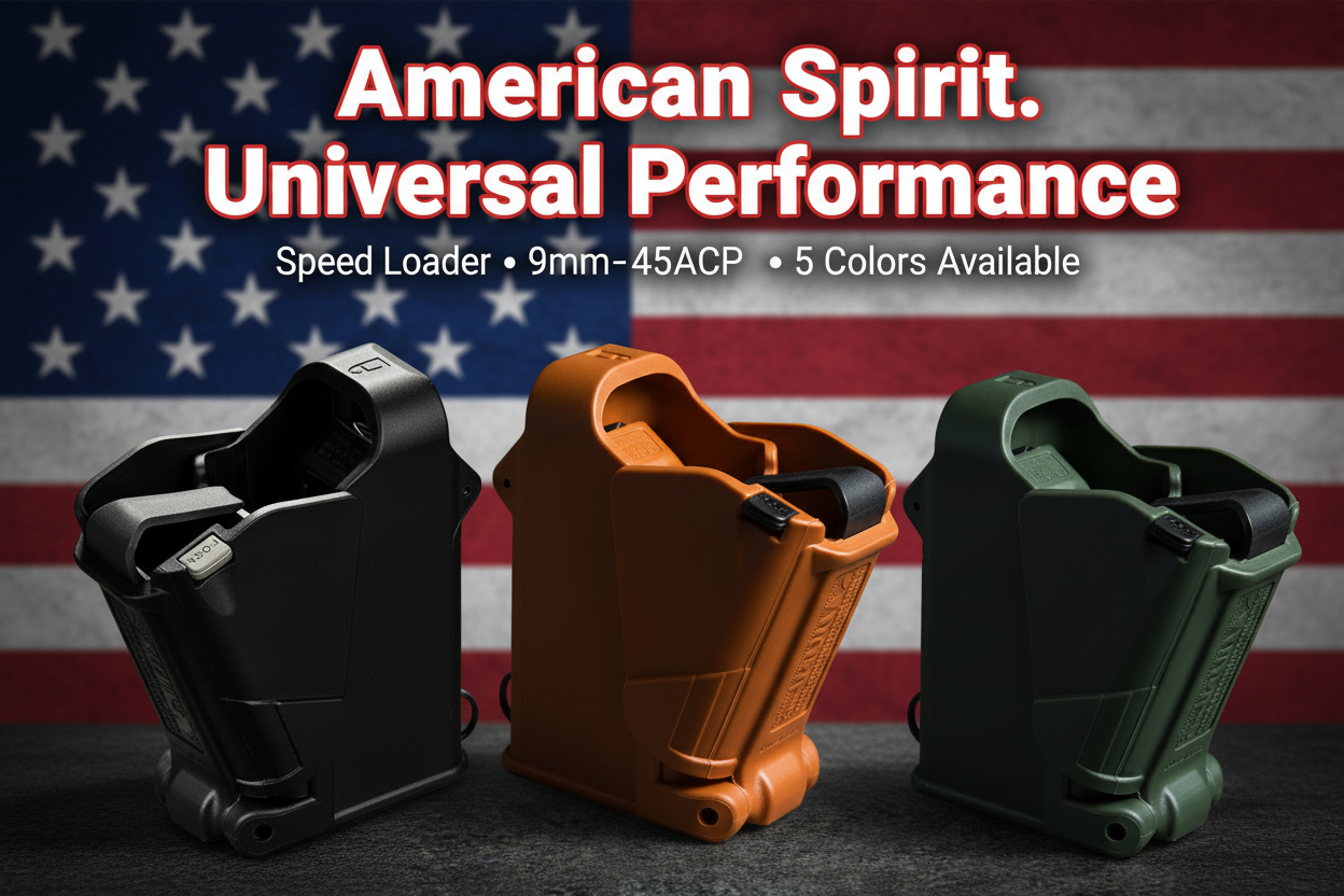 TacticPower Universal Pistol Magazine Loader - 9mm to .45ACP compatible with Glock Sig Sauer and all major pistol brands